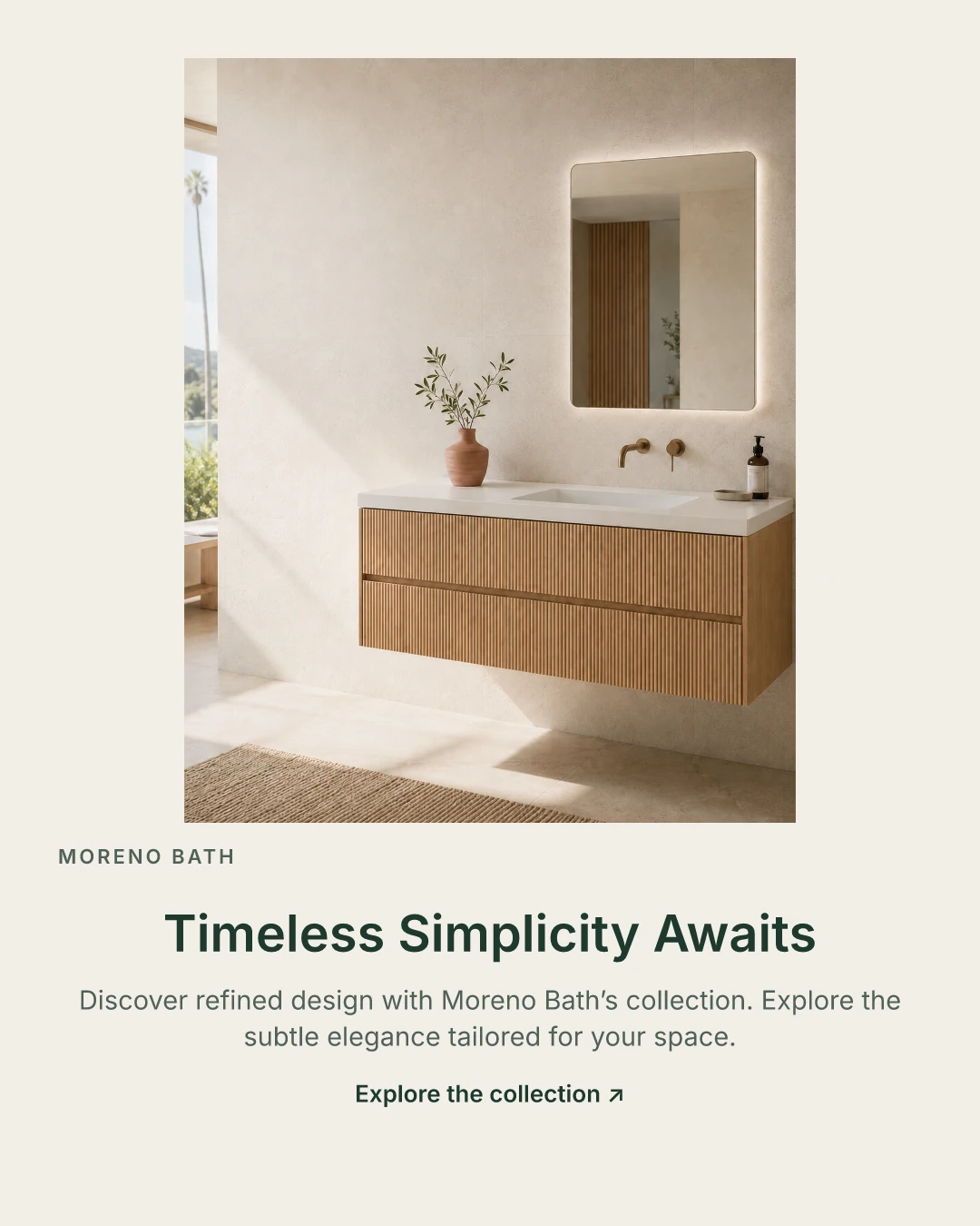 Earlier cream campaign draft for people considering a bathroom refresh