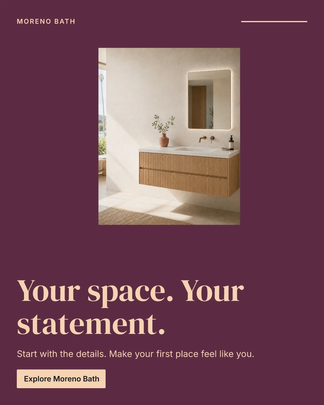 Expanded prototype's plum serif editorial, with directly refined copy