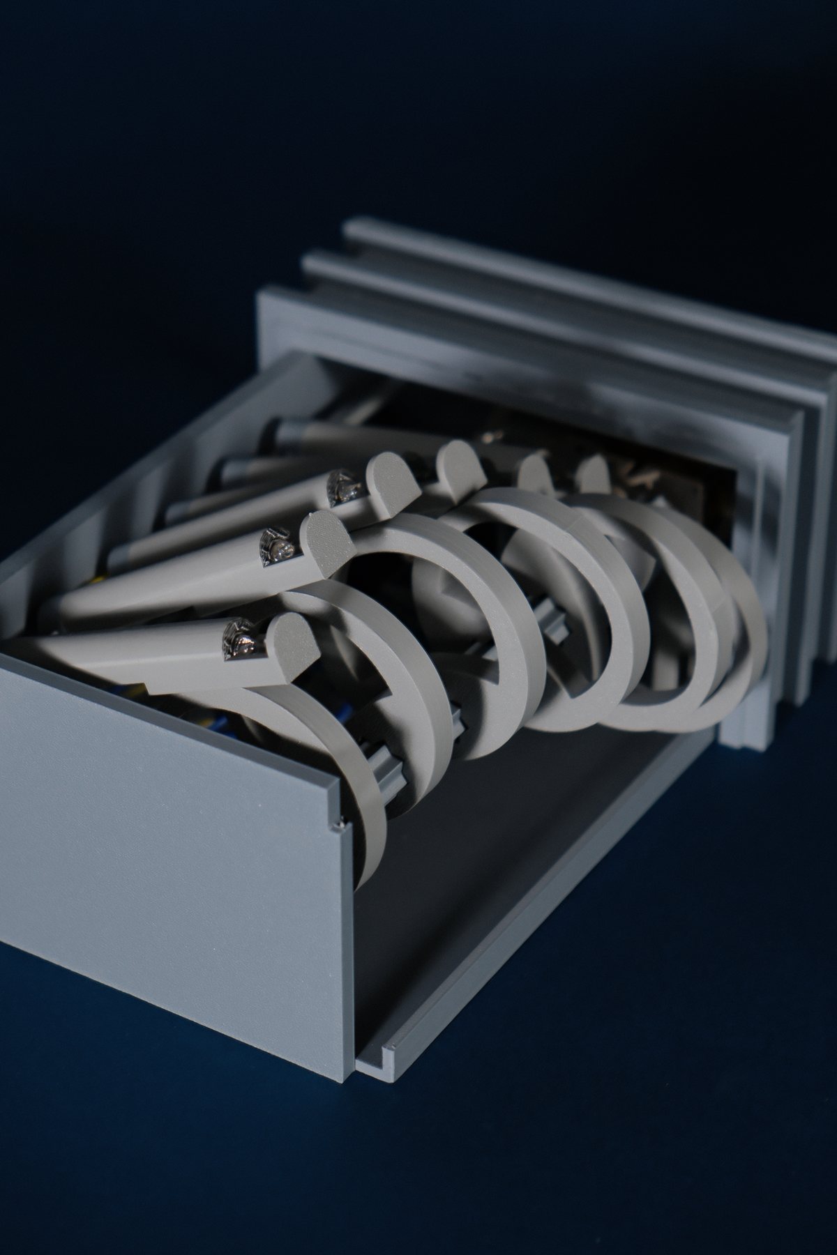 Top detail of the final Waves Motion Lamp